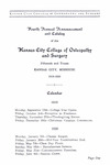 Fourth Annual Announcement and Catalog of the Kansas City College of Osteopathy and Surgery 1919-1920 by Kansas City College of Osteopathy and Surgery