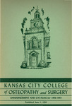 Kansas City College of Osteopathy and Surgery Announcement and Catalog for 1950-1951