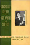 Kansas City College of Osteopathy and Surgery Twenty-Fourth Annual Announcement 1940-1941